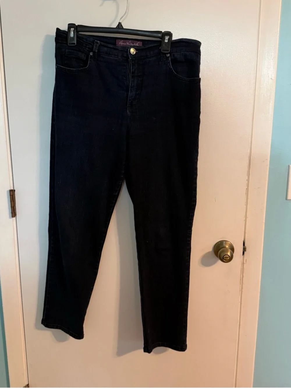 Gloria Vanderbilt Womens Size 12 Dark Wash Ankle Jeans Stretch Straight Leg